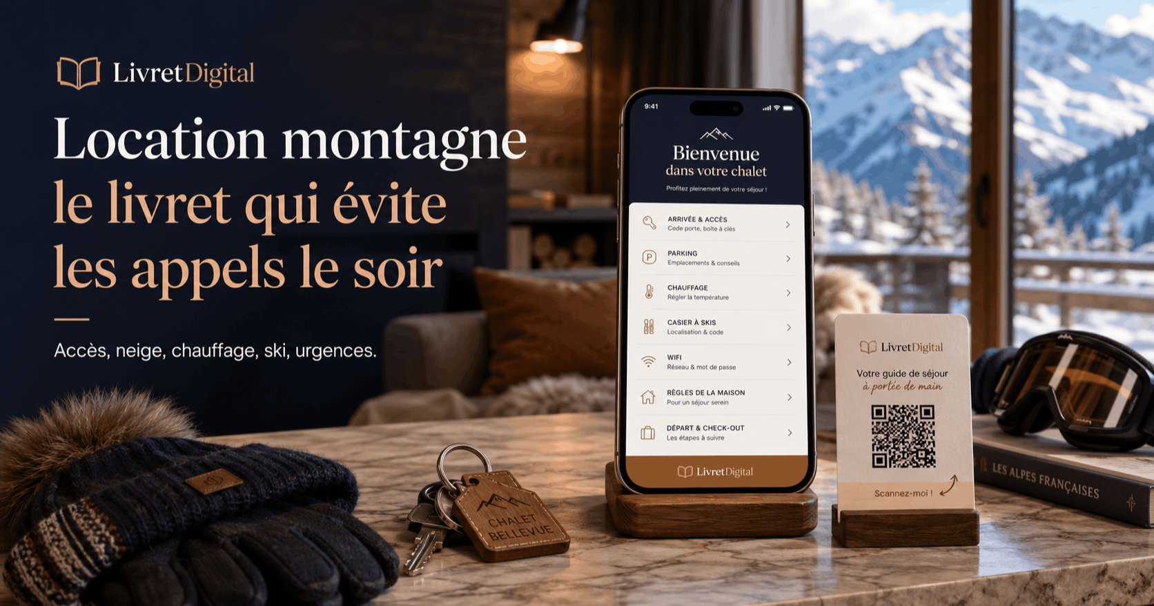 Location montagne : livret d’accueil qui évite les appels