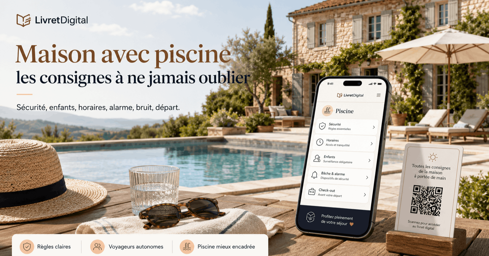 Maison avec piscine : consignes pour location courte durée
